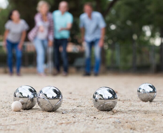 Les terrains de pétanque