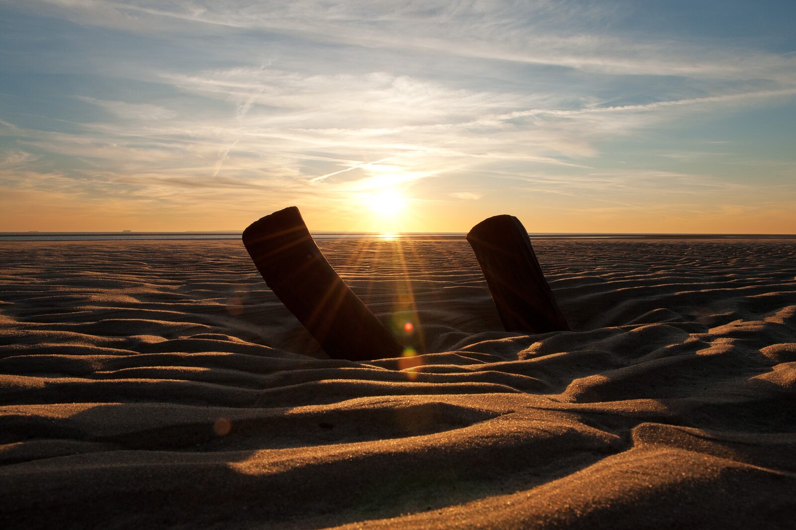 Zonsondergang strand