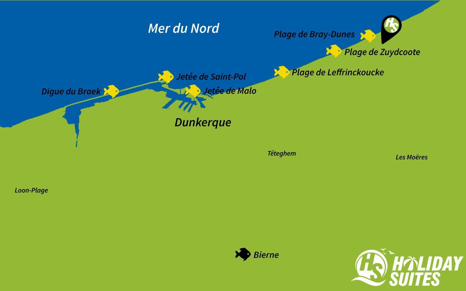 Map Pêche Holiday Suites