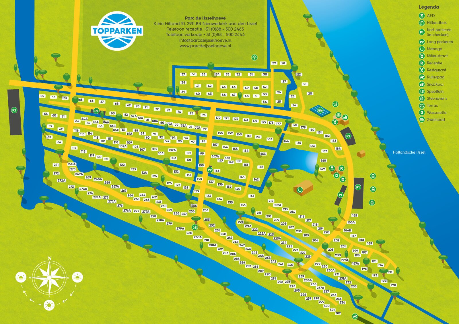 Park map 
Parc de IJsselhoeve