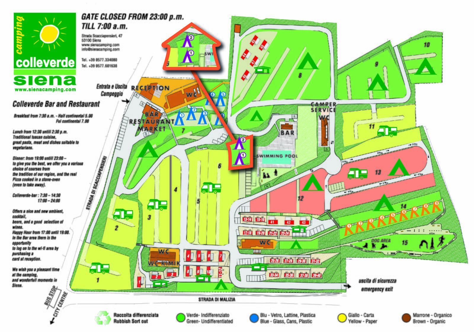 Map Camping Colleverde