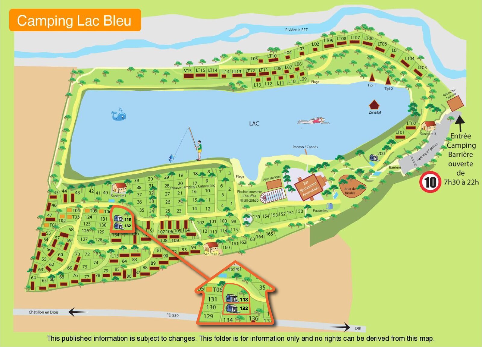 Karte Le Lac Bleu
