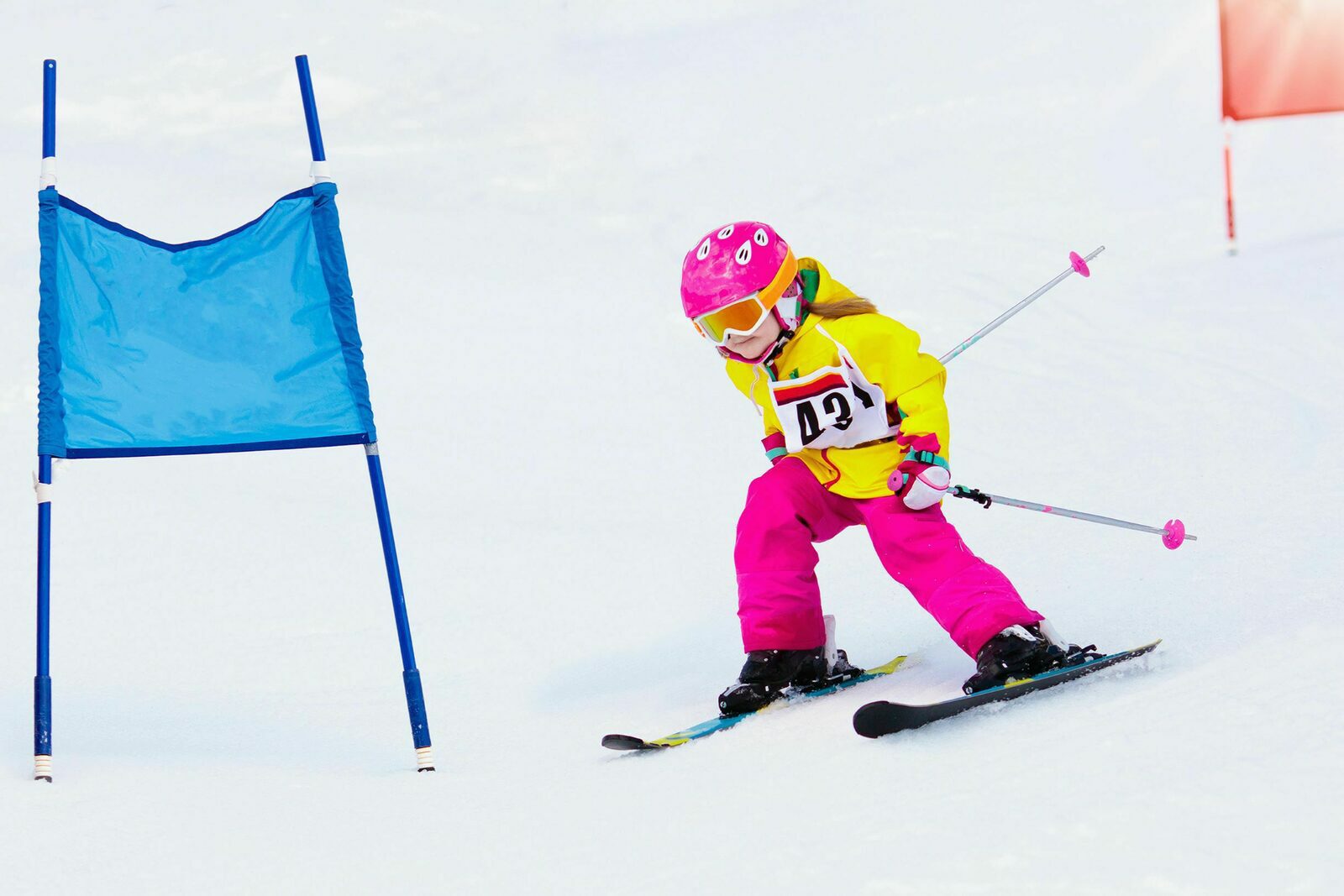 Skirace kinderen Frankrijk 