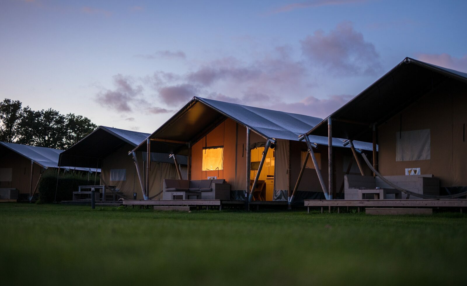 Glamping in luxury Safari tents on the Veluwe